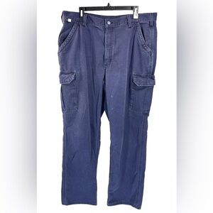 Carhartt Pants Mens 40x34 Fits 38x30 Flame Resistant Cargo Distressed FRB240